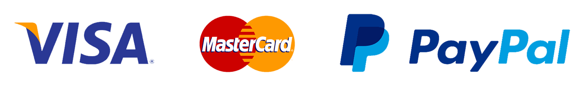 Visa, MasterCard, PayPal